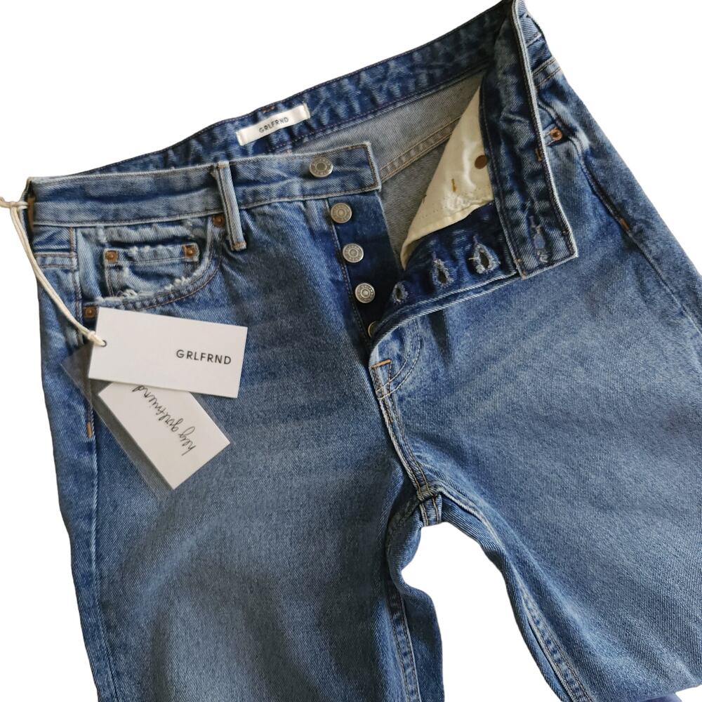 GRLFRND Helena distressed straight leg high waist jeans in Ready To Go Sz 26 NEW - Picture 4 of 9